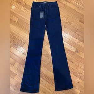 PAIGE High Rise Manhattan Slim Bootcut Jeans Size 24
